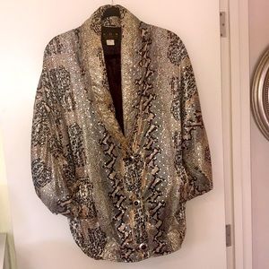 Beautiful Vintage Light Weight Snake Print Jacket